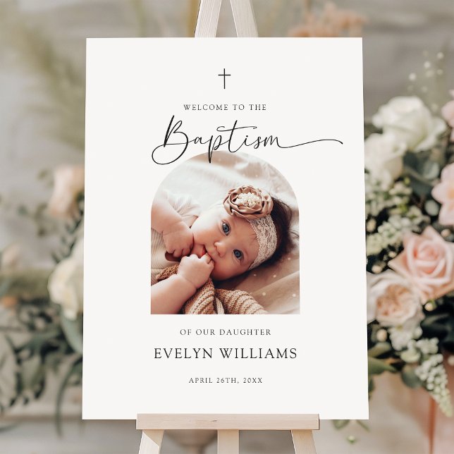 Minimalist Baptism Photo Arch Welcome Sign (Creator Uploaded)