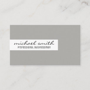 Minimalist / Bar Accent (Black / Gray) Business Card