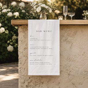 Minimalist Bar Menu List Outdoor Fabric Sign