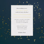 Minimalist Bar Mitzvah Gold Stripe Foil Invitation<br><div class="desc">Minimalist layout in real gold foil. Choose from gold,  rose gold or silver foil on custom color background to match your event.</div>