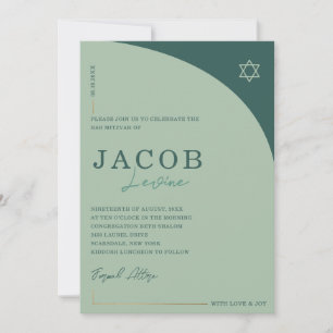 Minimalist Bar Mitzvah Invitation Modern
