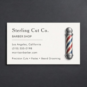 Minimalist Barber Shop Professional Business Card