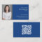 Minimalist Basic Cobalt Blue Professional Photo QR