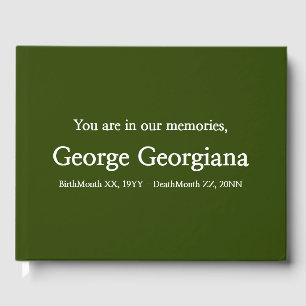 Minimalist & Basic Funeral/Memorial Guest Book