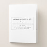 [ Thumbnail: Minimalist & Basic Lawyer Pocket Folder ]