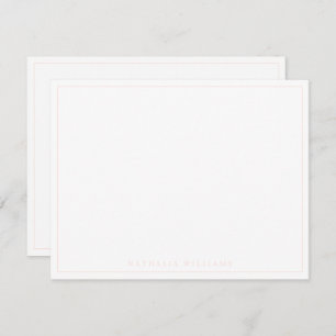 Minimalist Basic Personalize Blush Pink Stationery Note Card