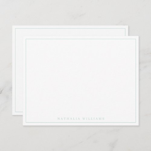 Minimalist Basic Personalized Seaglass Stationery Note Card