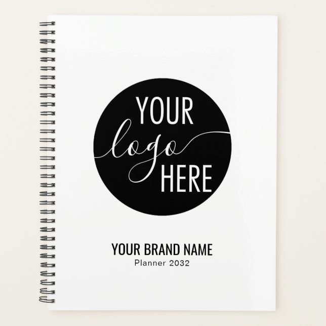 Minimalist Basic Professional Company Logo  Planner (Front)