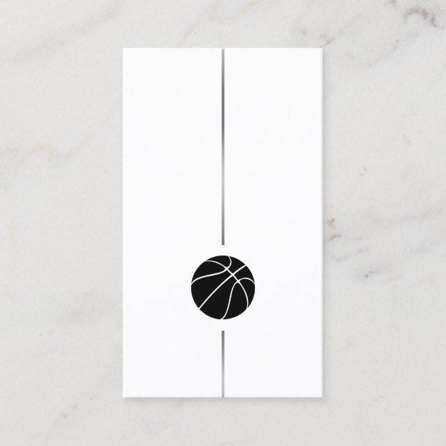 Minimalist Basketball Business Card (Front)