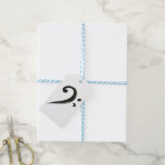  Minimalist Bass Clef – Ink Brush Music Symbol on Gift Tags