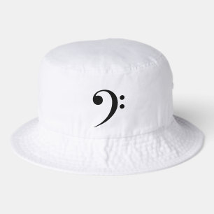 Minimalist Bass F Clef Music Symbol Music Lover Bucket Hat