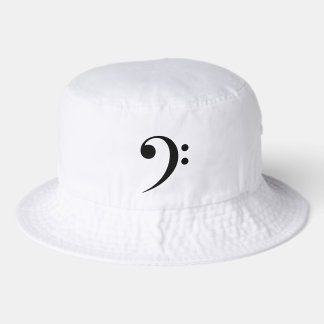 Minimalist Bass F Clef Music Symbol Music Lover Bucket Hat