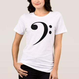 Minimalist Bass F Clef Music Symbol Music Lover Tri-Blend Shirt
