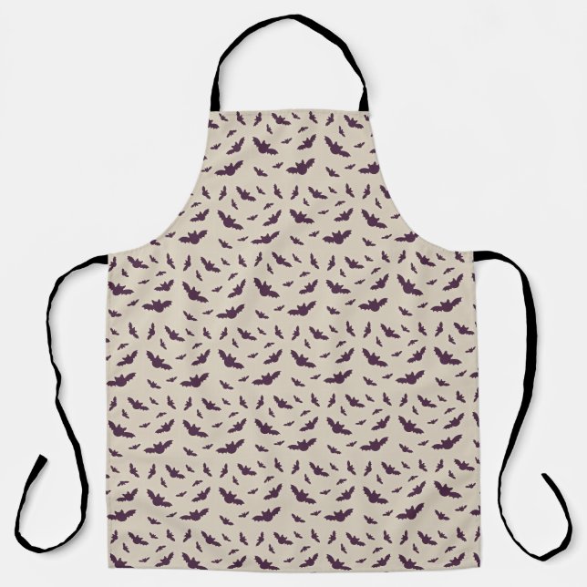 Minimalist Bats Pattern Halloween Blanket Apron (Front)