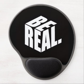 Minimalist “BE REAL.” Cube Typography Mouse Pad