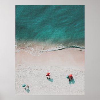 Minimalist Beach And Ocean Photo Poster by Maple_Lake at Zazzle