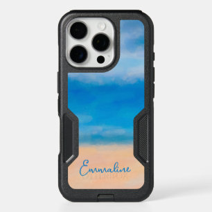 Minimalist Beach Scene Painting  iPhone 16 Pro Case