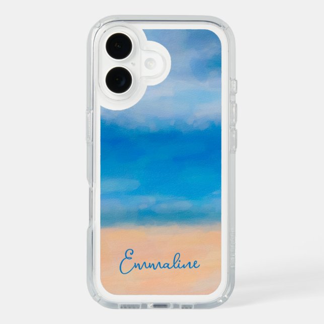Minimalist Beach Scene Painting  Speck iPhone Case (Front)