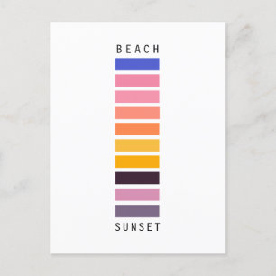 Minimalist Beach Sunset Florida New Home Announcement Postcard