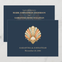 Minimalist beach wedding luxury seashell