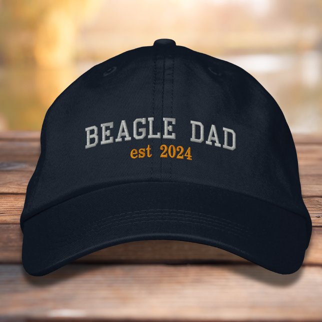 Minimalist Beagle Dad Embroidered Baseball Cap (Creator Uploaded)