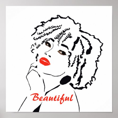 Minimalist Beautiful Woman Poster