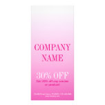 Minimalist beauty cosmetology blush pink ombre rack card