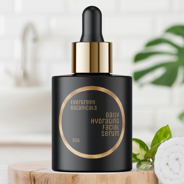 Minimalist Beauty label black and woven gold (Creator Uploaded)