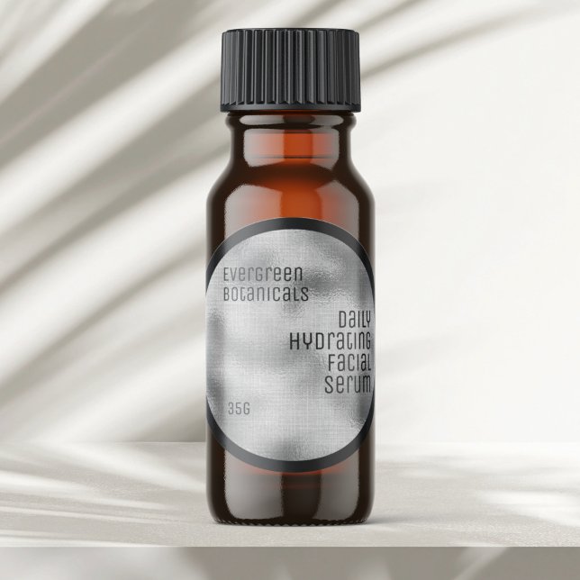 Minimalist Beauty label silver and black (Creator Uploaded)