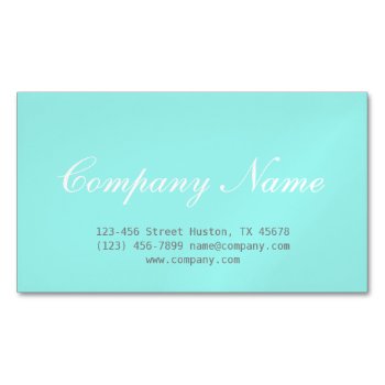 Minimalist Beauty Makeup Artist Hair Salon Teal Magnetic Business Card by businesscardsdepot at Zazzle