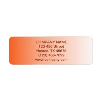 Minimalist Beauty Tanning Salon Tangerine Ombre Label by businesscardsdepot at Zazzle