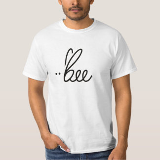 Minimalist "bee" Logo with Elegant Script and Bunn T-Shirt