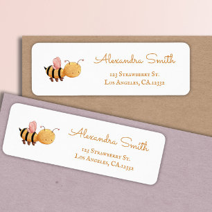 Minimalist Bee Return Address Label