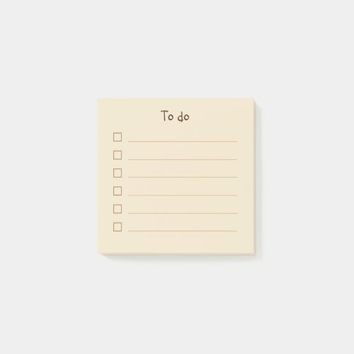 Minimalist beige and brown To do list Post_it Notes