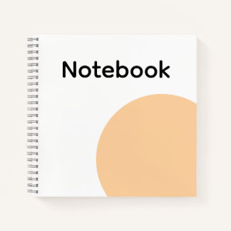 Minimalist Beige Circle Notebook