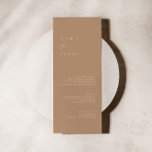 Minimalist Beige & Ivory Wedding Flat Menu<br><div class="desc">Design features an handwritten font and modern minimalist design. Designed to coordinate with for the «SERENA» Wedding Invitation Collection. To change details, click «Personalize». To move the text or change the size, font, or color, click «Click to customize further» It. View the collection link on this page to see all...</div>