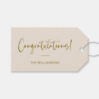 Minimalist Beige Personalized Congratulations