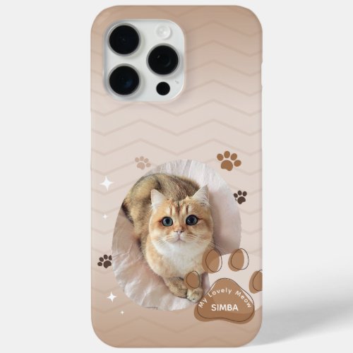 Minimalist Beige Pet Photo Apple 131415 Custom iPhone 15 Pro Max Case