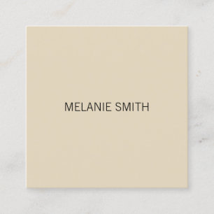 Minimalist / Beige Square Business Card