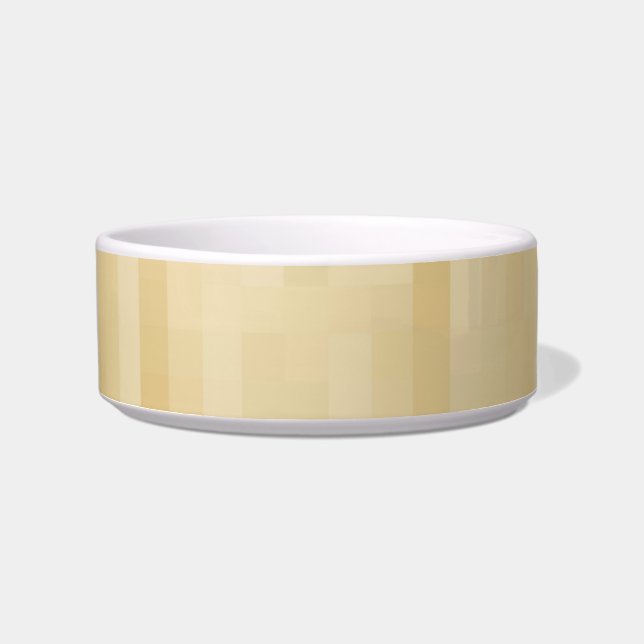 Minimalist beige tan geometric pattern ceramic bowl (Front)
