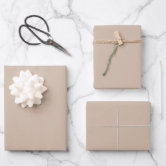 Minimalist greige beige solid plain elegant gift wrapping paper sheets
