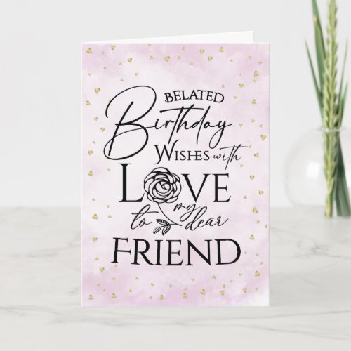 Minimalist Belated Birthday Cards For Friend