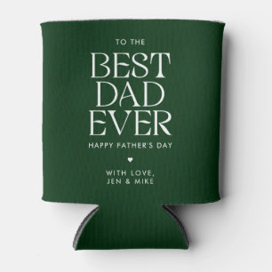 Minimalist Best Dad Ever Modern Father's Day Can Cooler