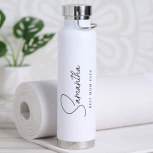 Minimalist Best Mom Ever Water Bottle
