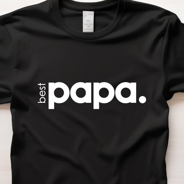 Minimalist "Best Papa" Basic Men's T-Shirt (Creator Uploaded)