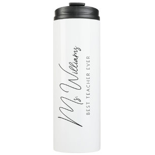 Minimalist Best Teacher Ever Thermal Tumbler