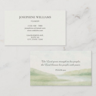 Minimalist Bible Verse Psalm 29:11 - Christian Business Card