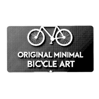 Minimalist Bicycle Art Label