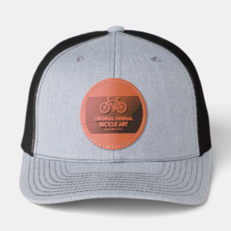 Minimalist Bicycle Art Leather Patch Hat