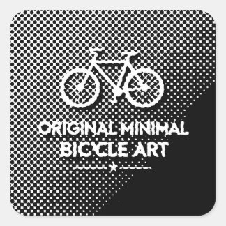 Minimalist Bicycle Art Square Sticker